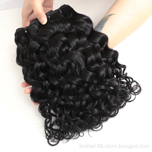 8A water wave hair flat weft natural black virgin filipino hair 3 bundles with closures free sample hair bundles